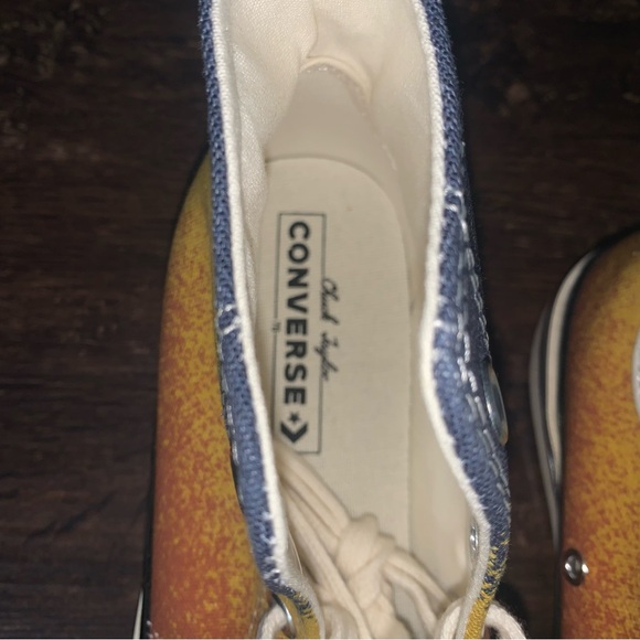 Converse Chuck Taylor 70 Hi Scatter Dye Canvas Sneaker Fire Opal/Gold W-8.5 NWOB - Picture 3 of 6